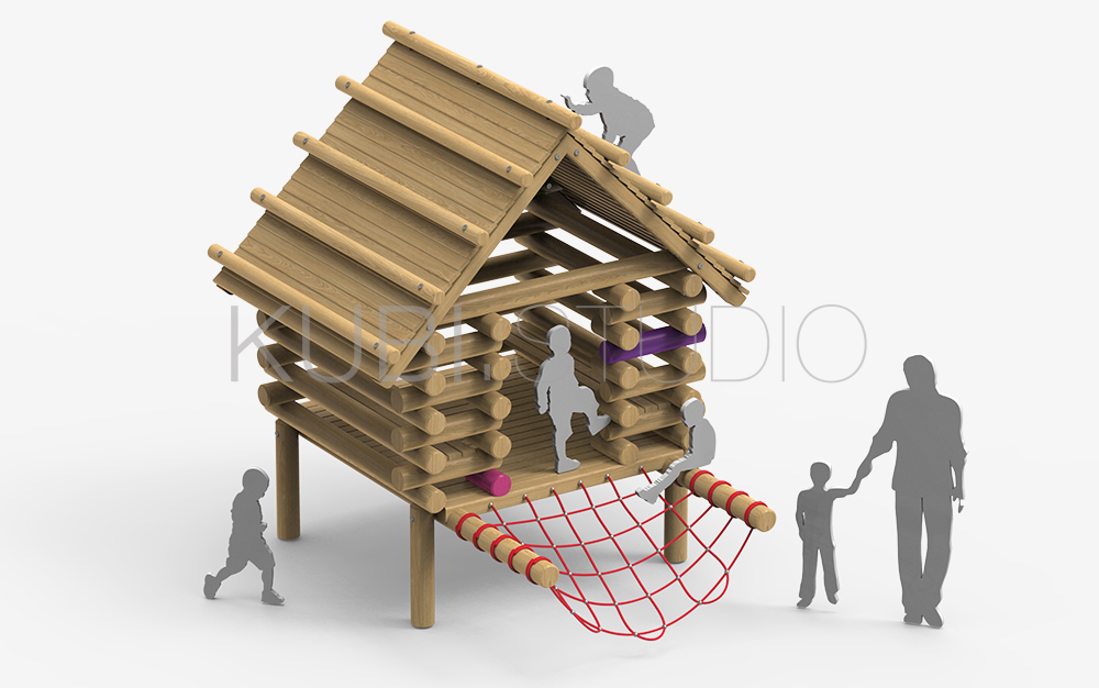 Игровой домик из бревен