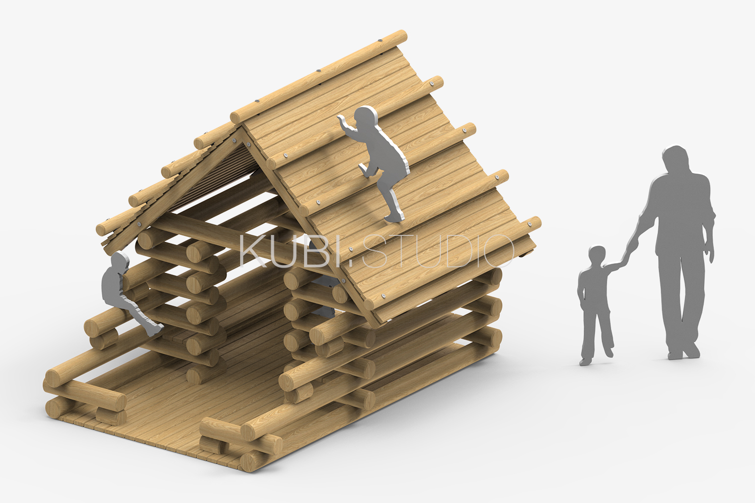Игровой лесной домик из бревен