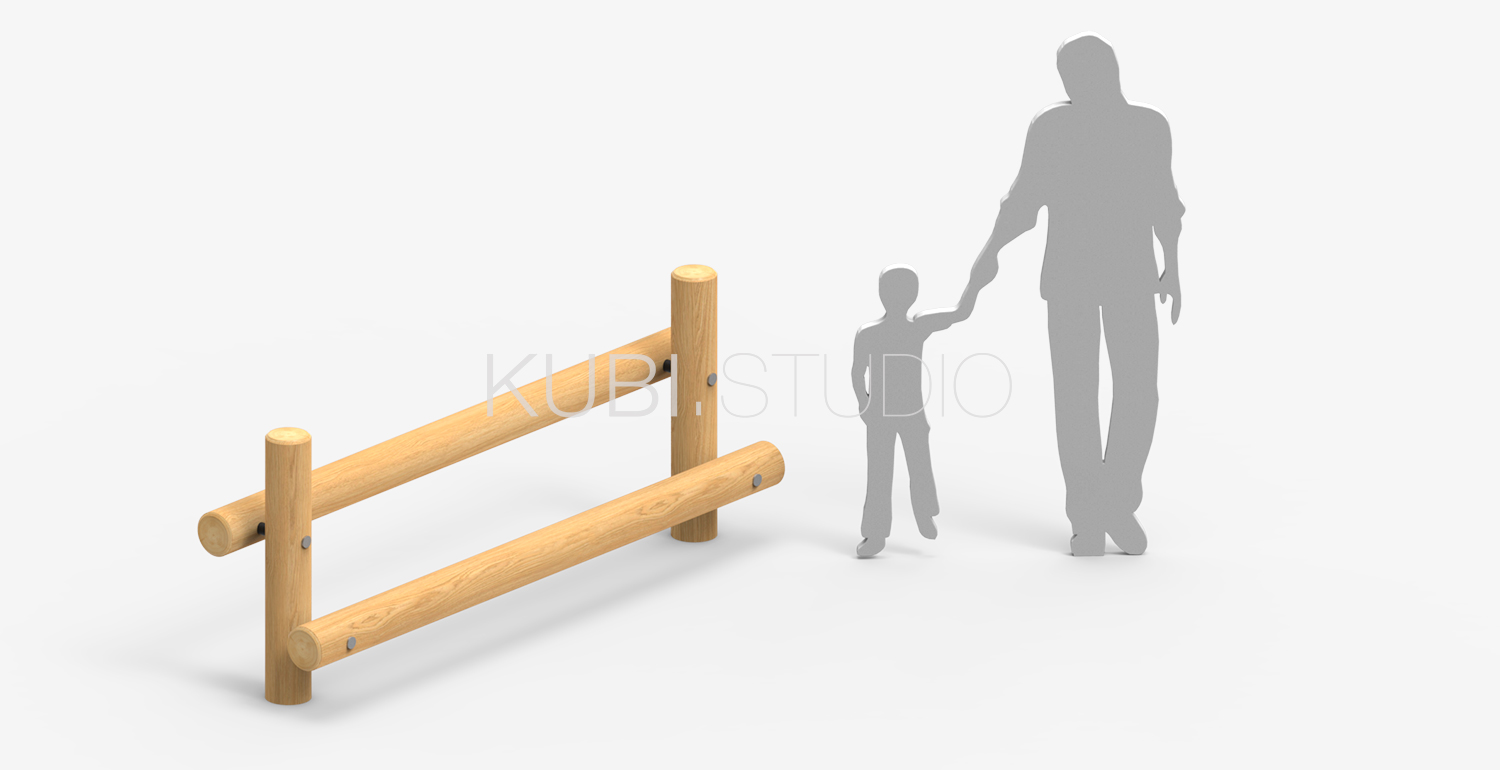 Заборчик из бревен для детской площадки