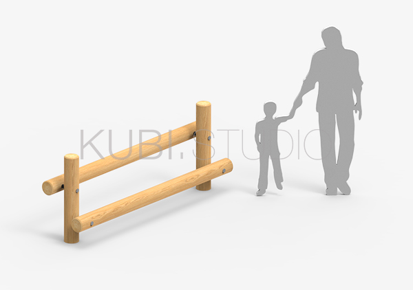 Заборчик из бревен